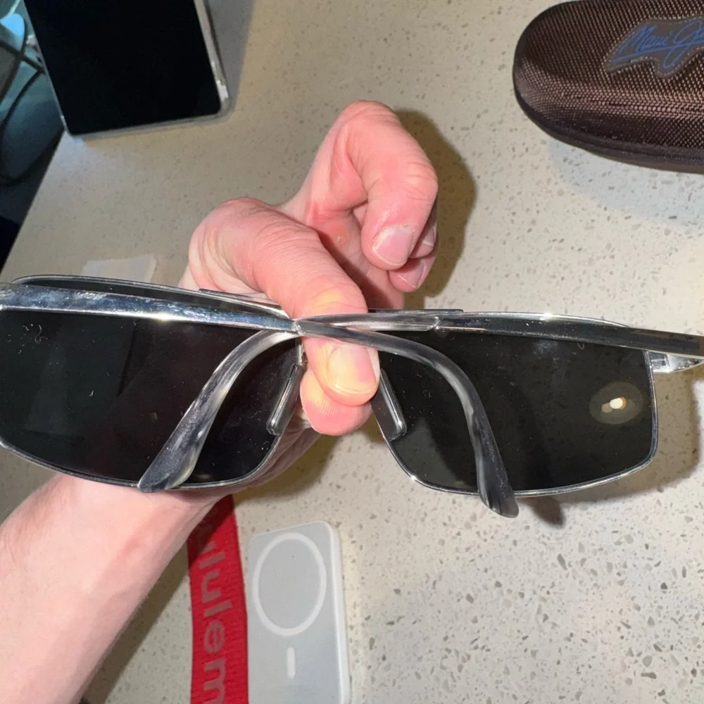 Maui Jim Sandlewood MJ 217 17 Metal Frame + Grey Sunglasses 64 15-139 Silver